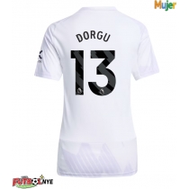 Camiseta Manchester United Patrick Dorgu #13 Visitante Equipación para mujer 2025-26 manga corta